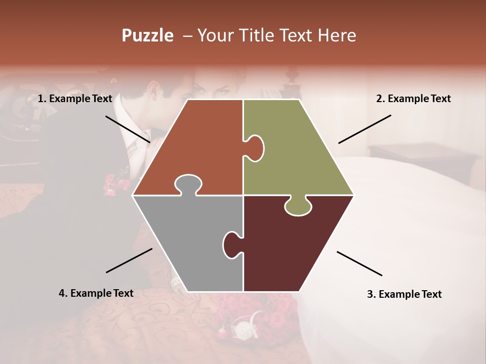 Happiness Bouquet Wife PowerPoint Template