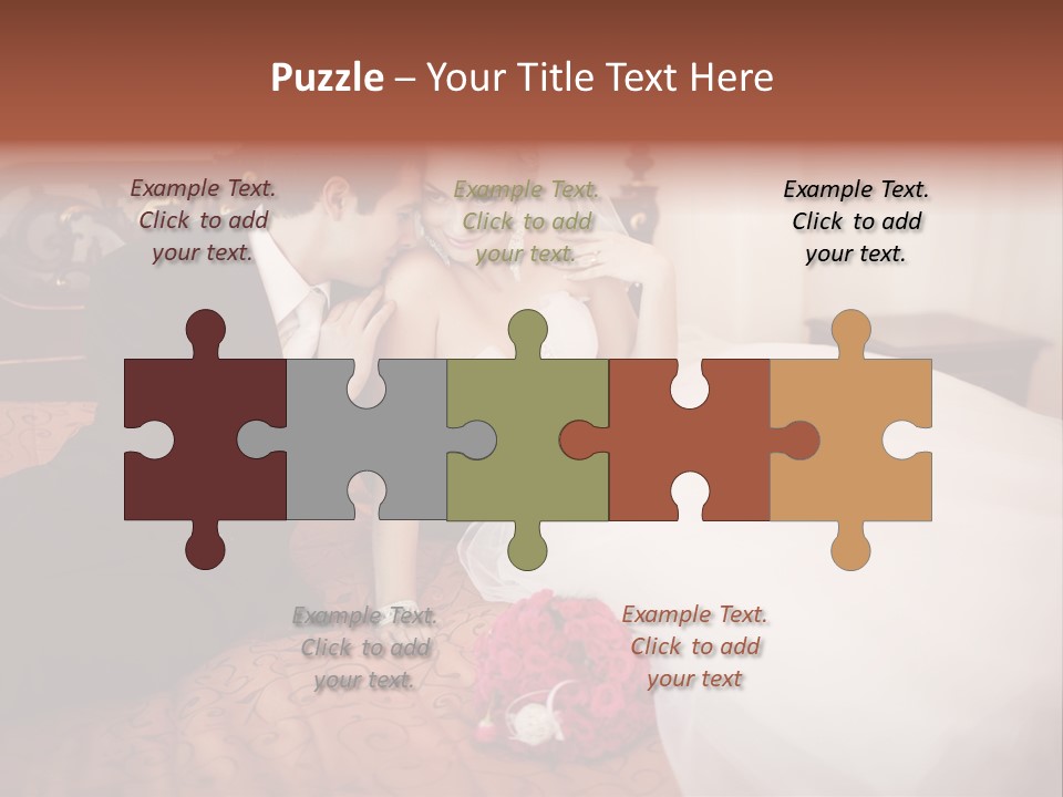 Happiness Bouquet Wife PowerPoint Template