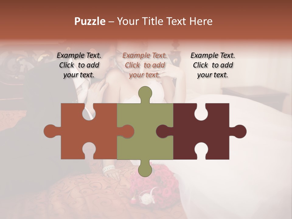 Happiness Bouquet Wife PowerPoint Template