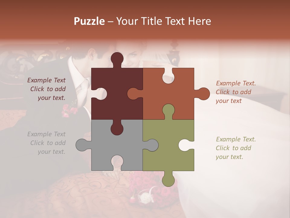 Happiness Bouquet Wife PowerPoint Template