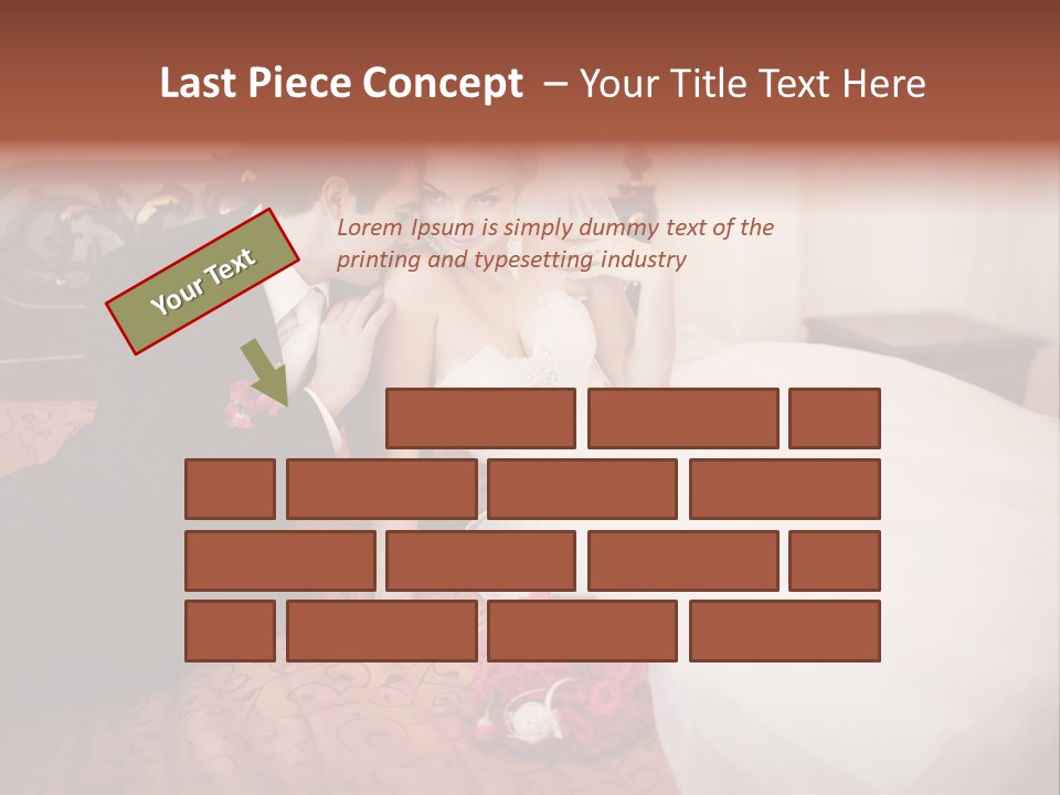 Happiness Bouquet Wife PowerPoint Template