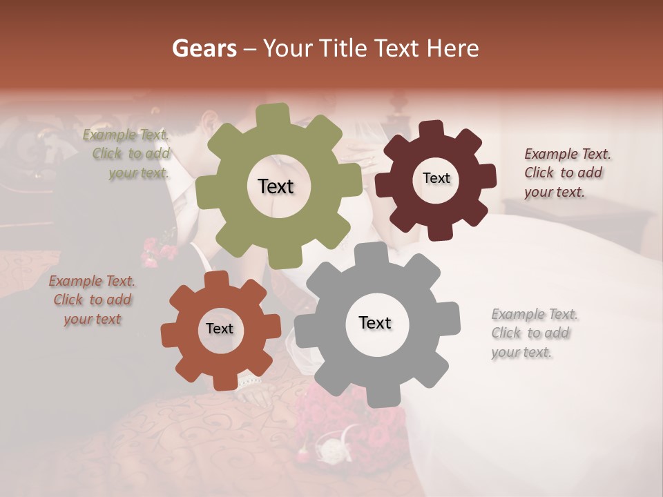 Happiness Bouquet Wife PowerPoint Template