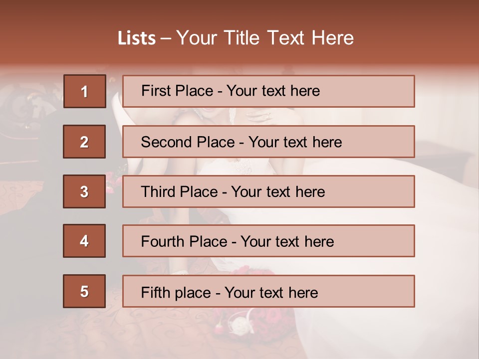 Happiness Bouquet Wife PowerPoint Template