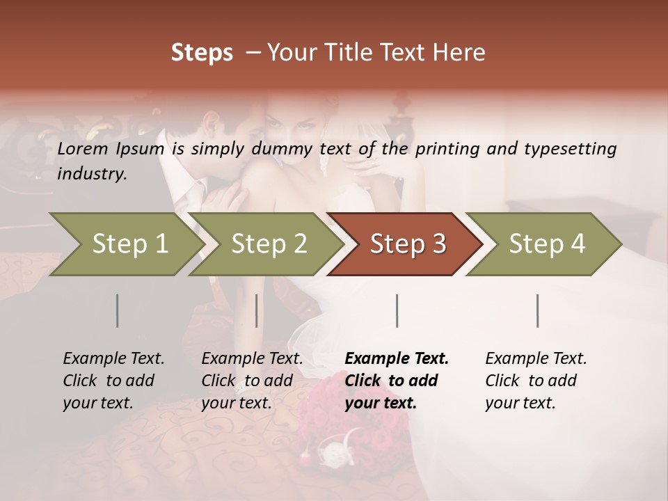 Happiness Bouquet Wife PowerPoint Template