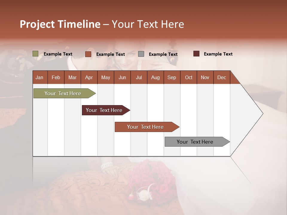 Happiness Bouquet Wife PowerPoint Template
