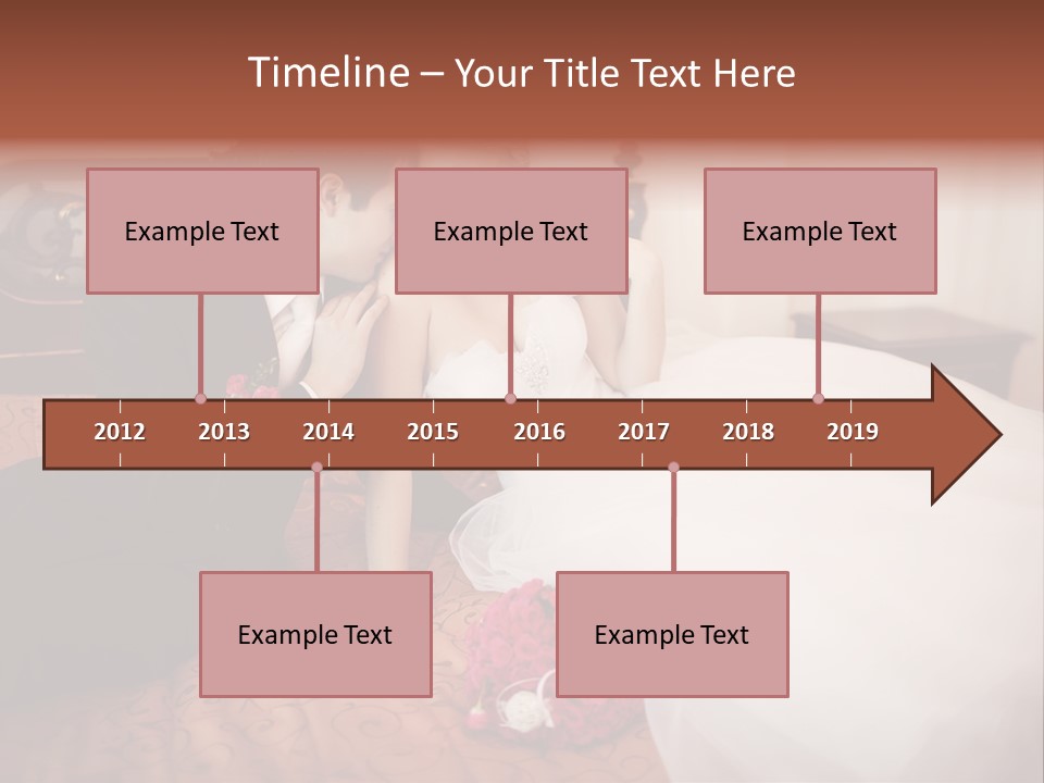 Happiness Bouquet Wife PowerPoint Template