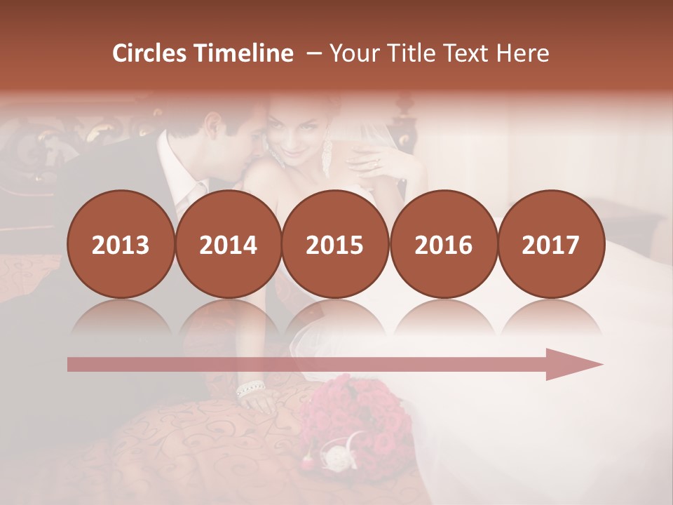 Happiness Bouquet Wife PowerPoint Template