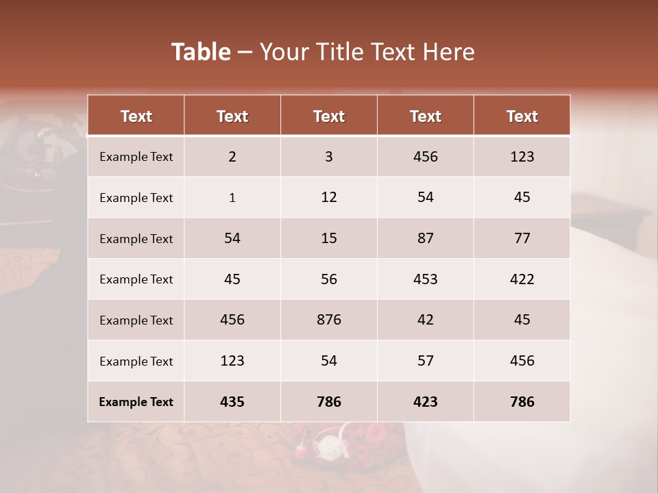 Happiness Bouquet Wife PowerPoint Template