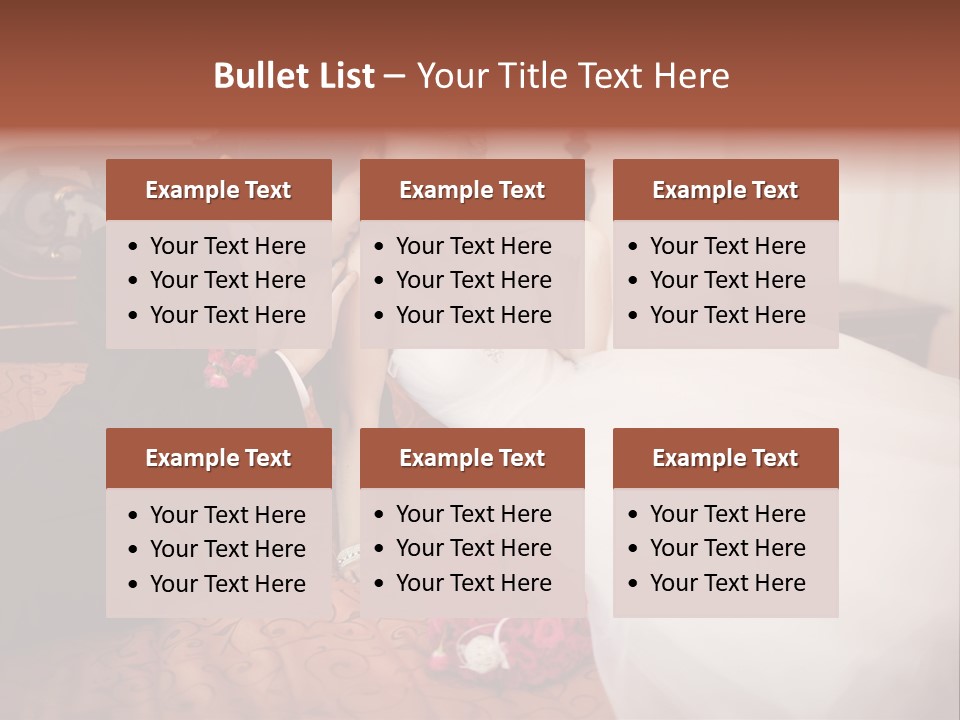 Happiness Bouquet Wife PowerPoint Template