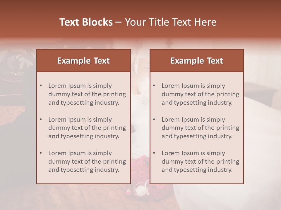 Happiness Bouquet Wife PowerPoint Template