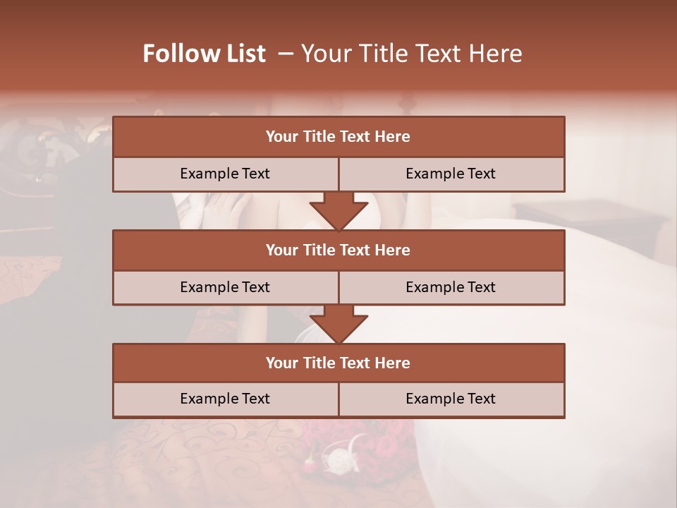 Happiness Bouquet Wife PowerPoint Template