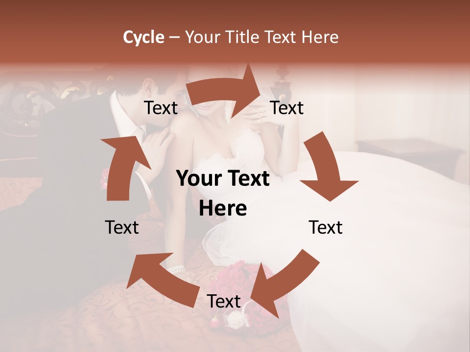 Happiness Bouquet Wife PowerPoint Template