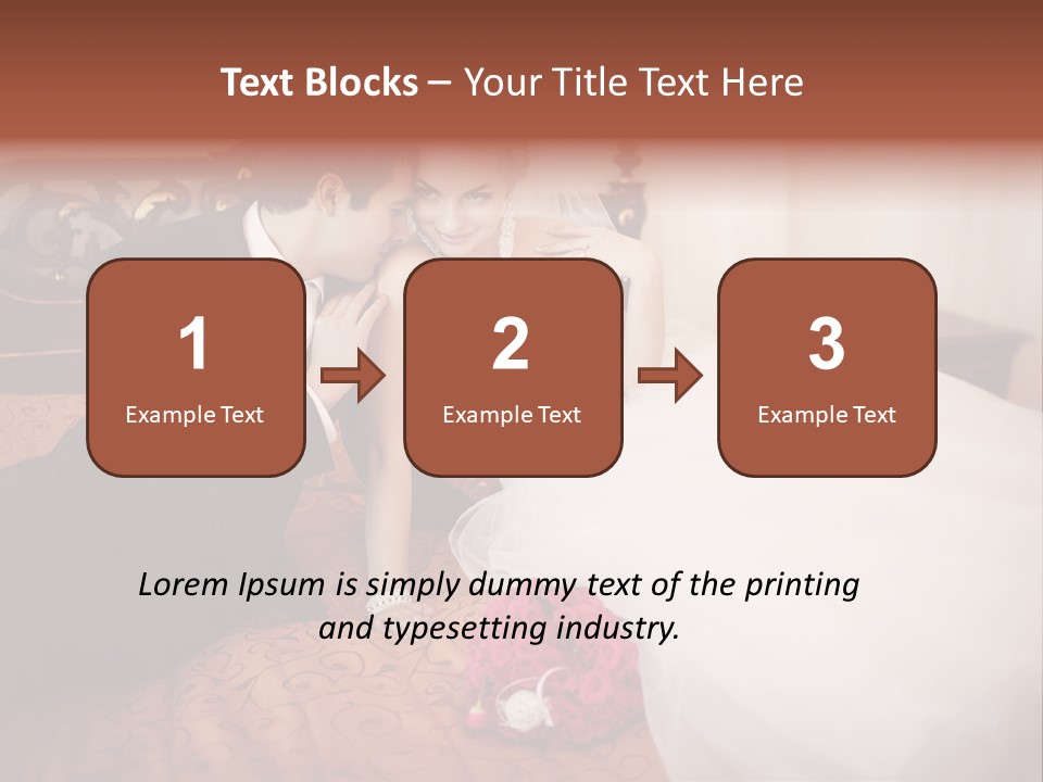 Happiness Bouquet Wife PowerPoint Template