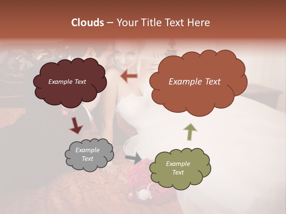 Happiness Bouquet Wife PowerPoint Template