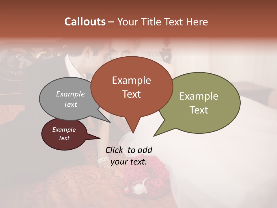 Happiness Bouquet Wife PowerPoint Template