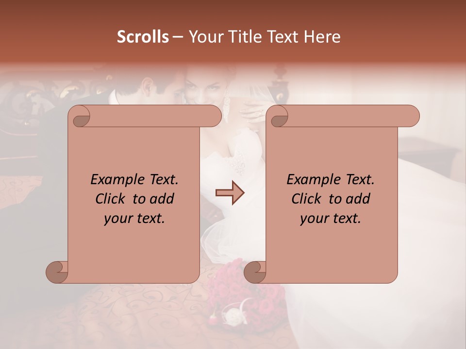 Happiness Bouquet Wife PowerPoint Template