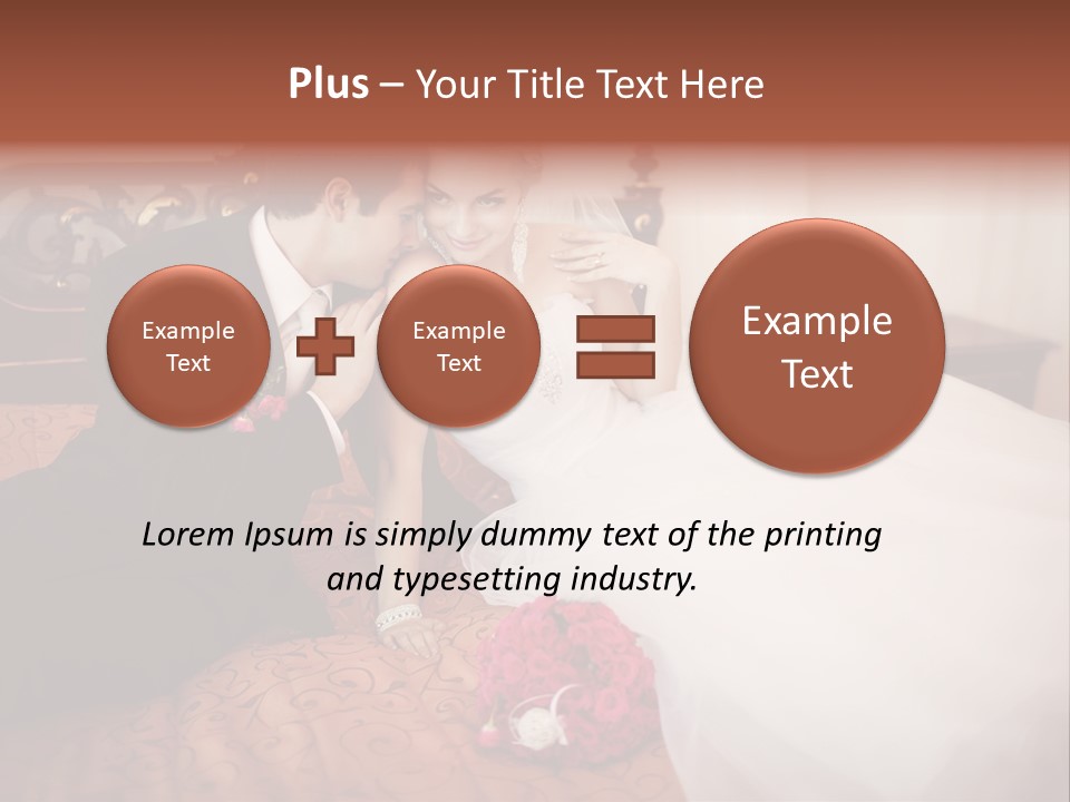 Happiness Bouquet Wife PowerPoint Template