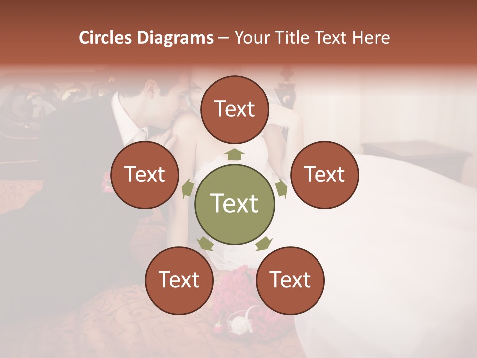 Happiness Bouquet Wife PowerPoint Template