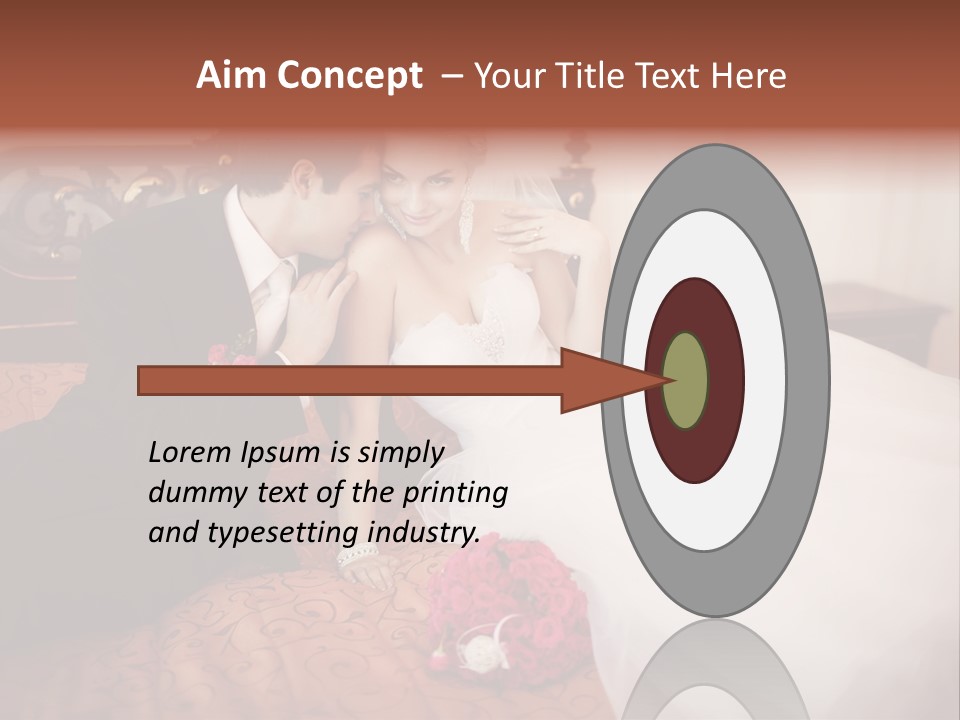 Happiness Bouquet Wife PowerPoint Template