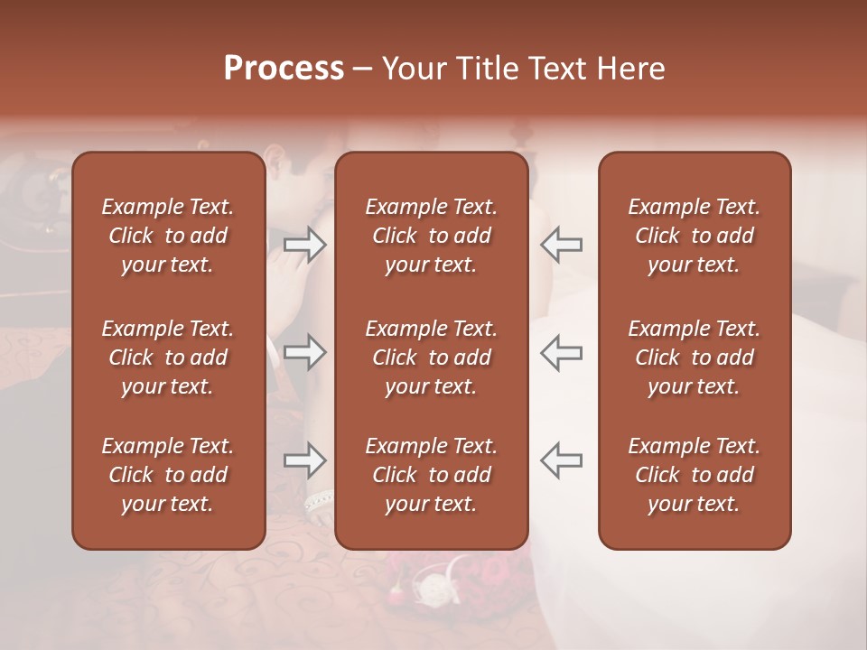 Happiness Bouquet Wife PowerPoint Template