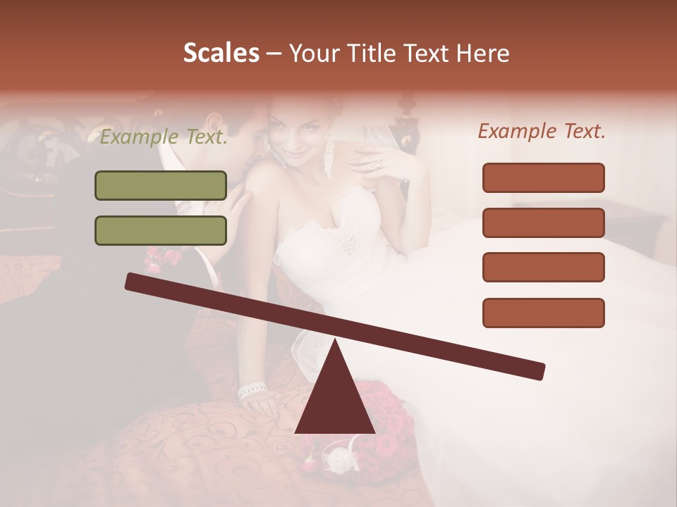 Happiness Bouquet Wife PowerPoint Template