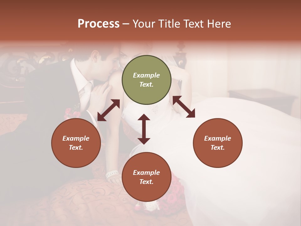 Happiness Bouquet Wife PowerPoint Template