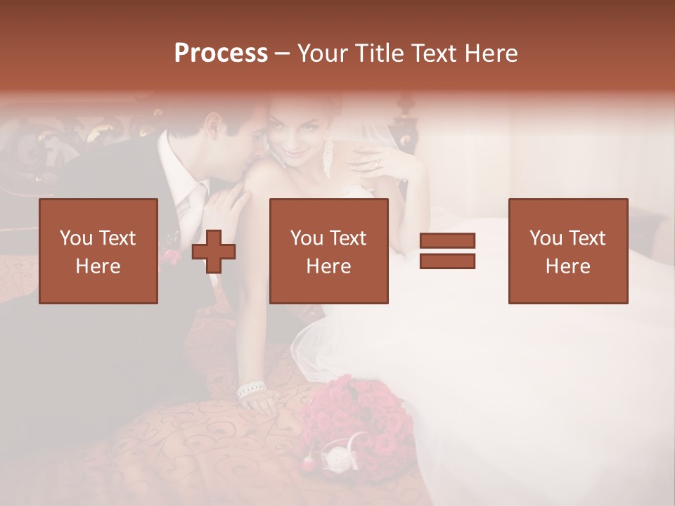 Happiness Bouquet Wife PowerPoint Template