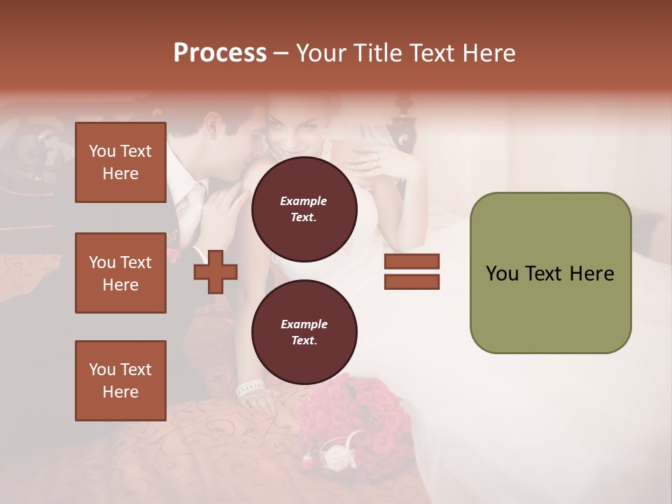 Happiness Bouquet Wife PowerPoint Template