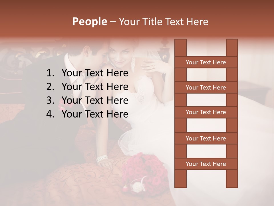 Happiness Bouquet Wife PowerPoint Template