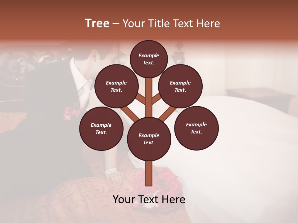 Happiness Bouquet Wife PowerPoint Template