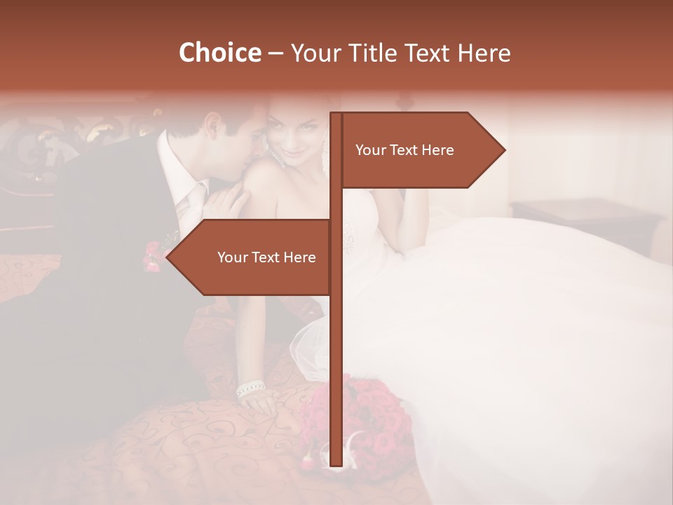 Happiness Bouquet Wife PowerPoint Template