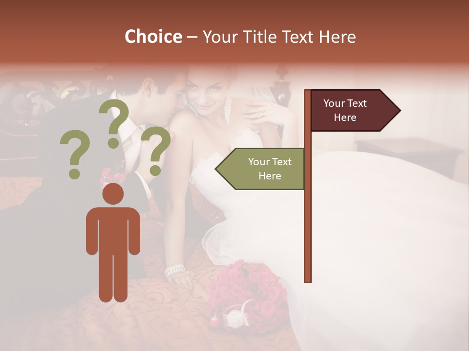 Happiness Bouquet Wife PowerPoint Template