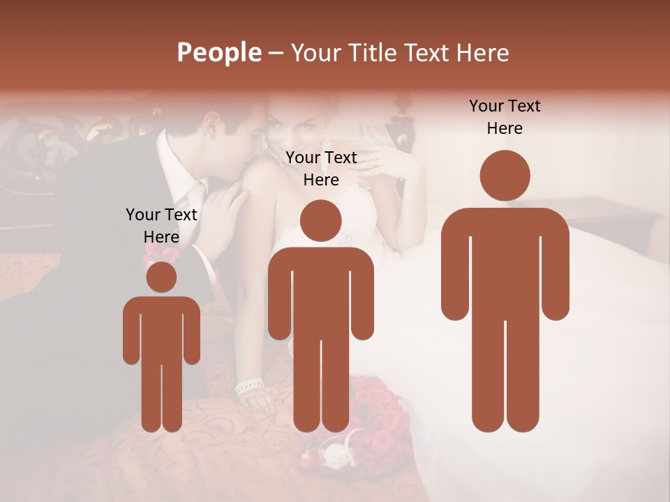 Happiness Bouquet Wife PowerPoint Template