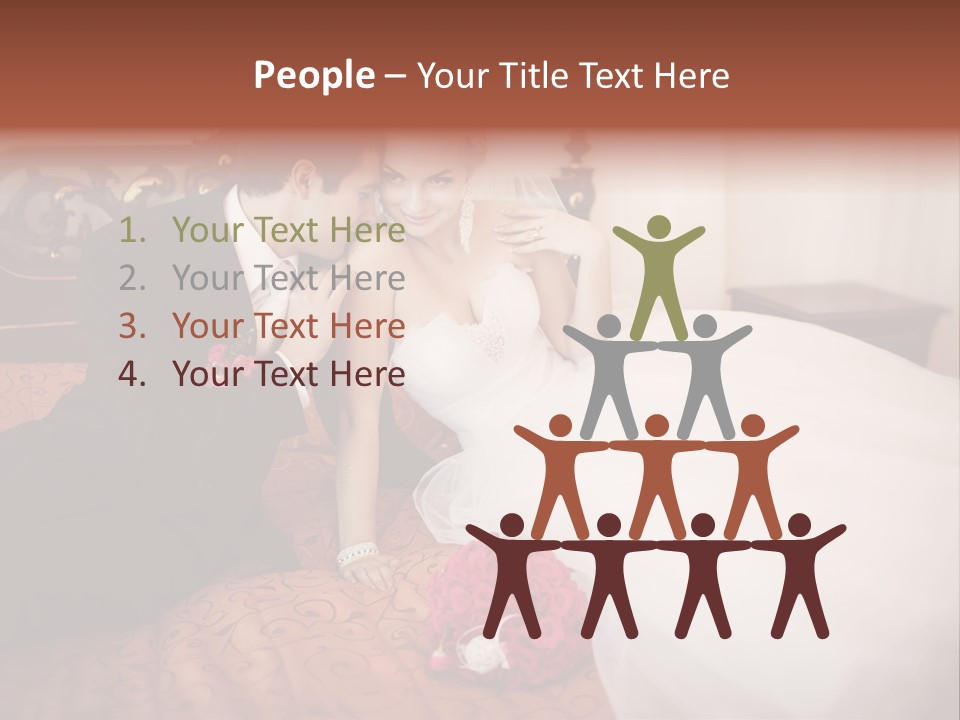 Happiness Bouquet Wife PowerPoint Template