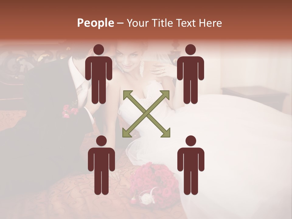 Happiness Bouquet Wife PowerPoint Template