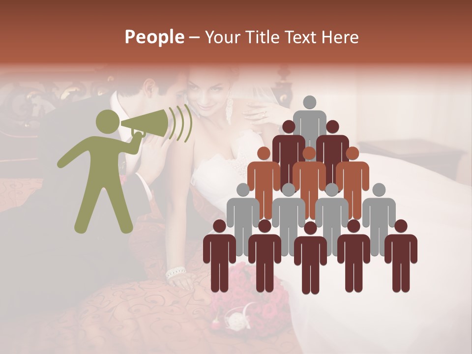 Happiness Bouquet Wife PowerPoint Template