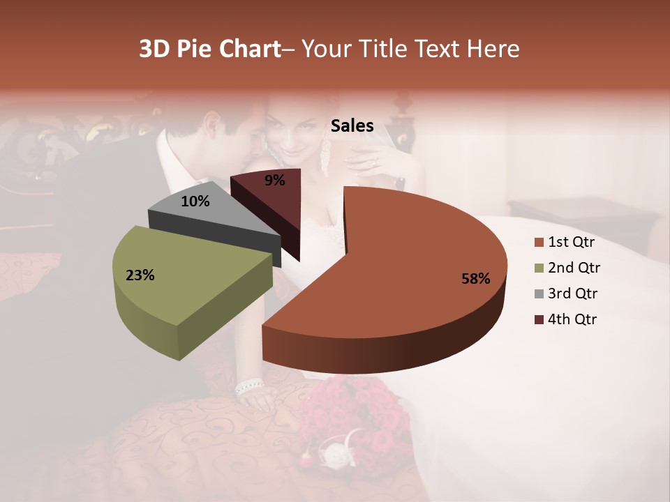 Happiness Bouquet Wife PowerPoint Template