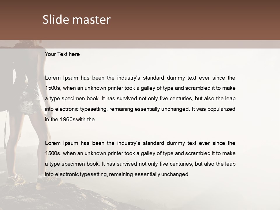 Cross Country Sport Mountain PowerPoint Template