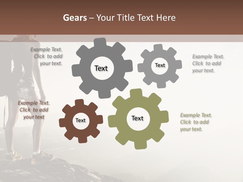 Cross Country Sport Mountain PowerPoint Template