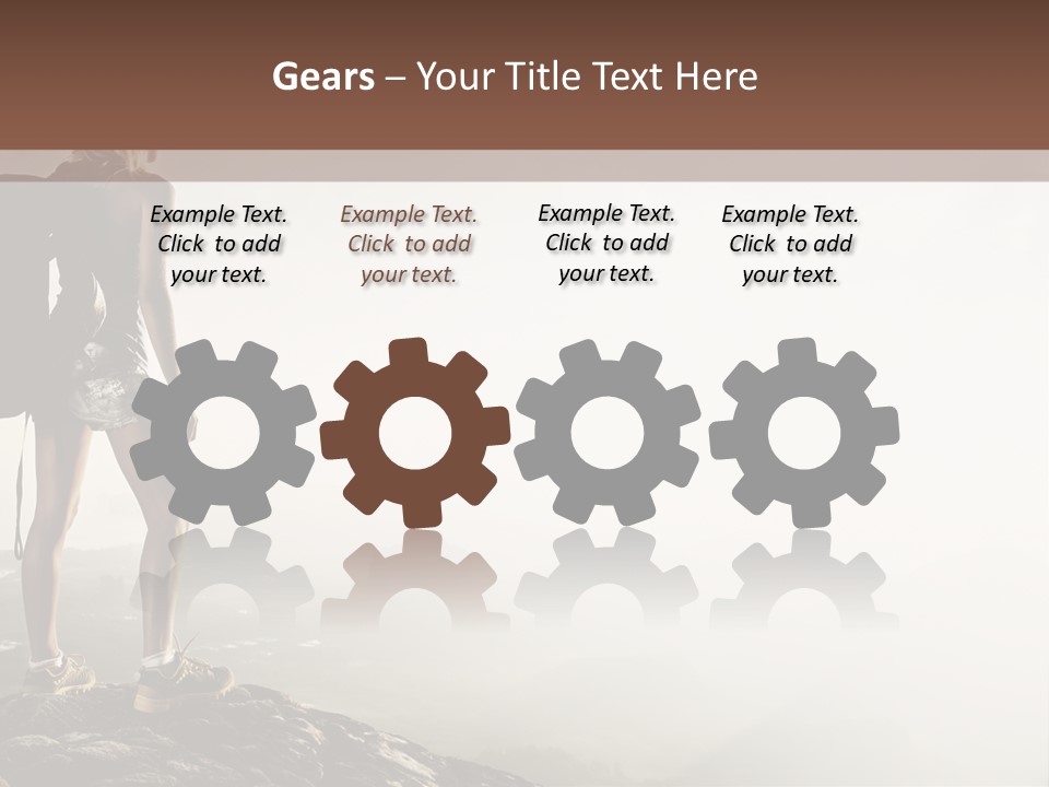 Cross Country Sport Mountain PowerPoint Template