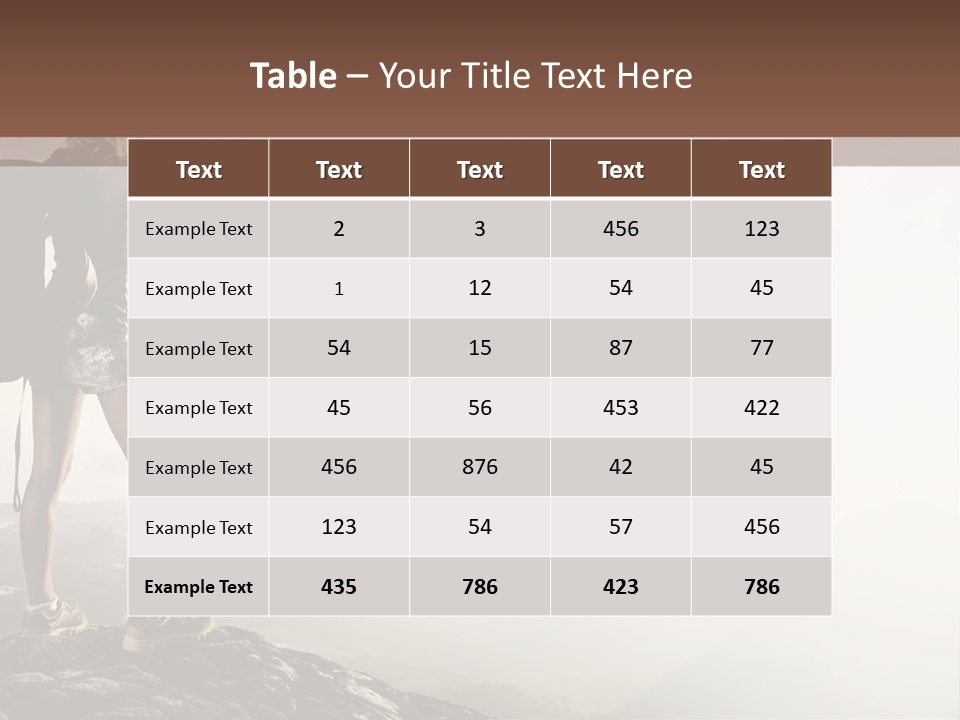 Cross Country Sport Mountain PowerPoint Template