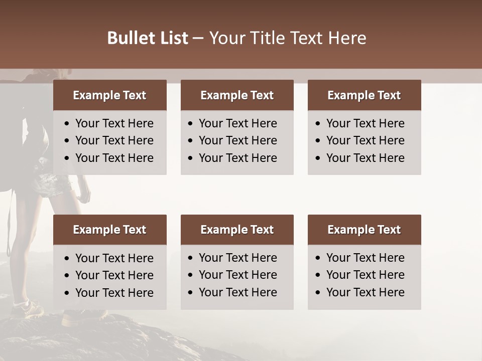 Cross Country Sport Mountain PowerPoint Template