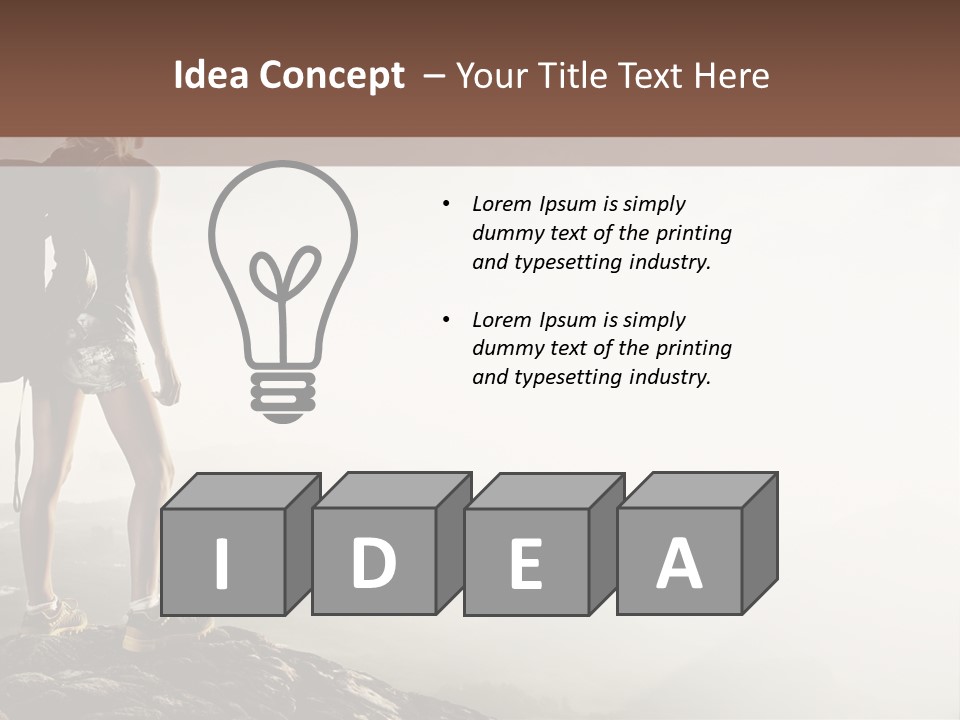 Cross Country Sport Mountain PowerPoint Template