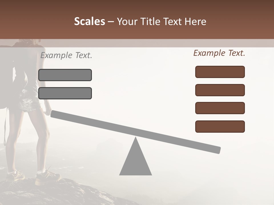 Cross Country Sport Mountain PowerPoint Template