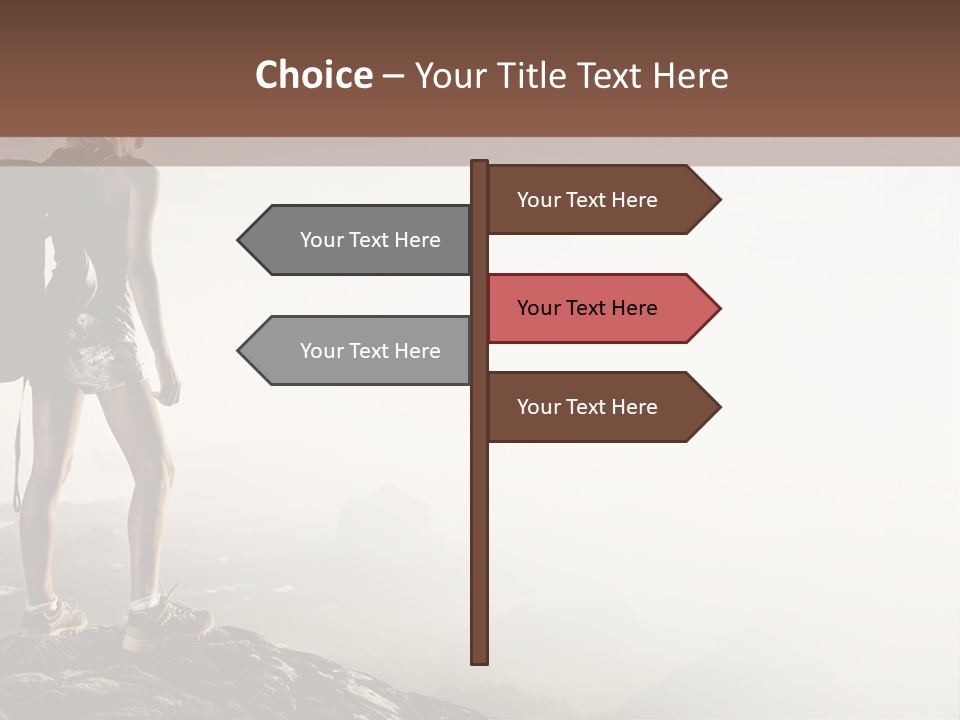 Cross Country Sport Mountain PowerPoint Template