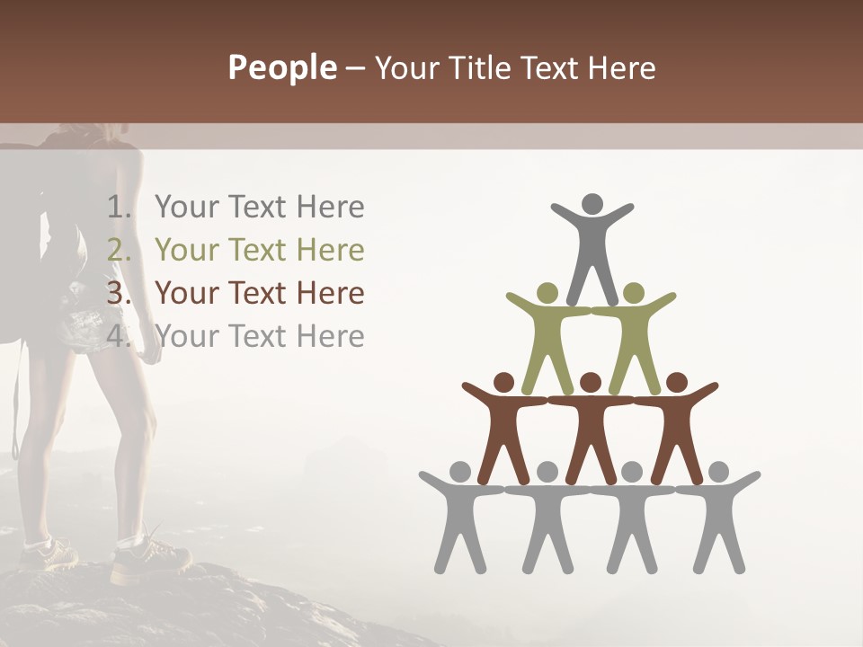 Cross Country Sport Mountain PowerPoint Template