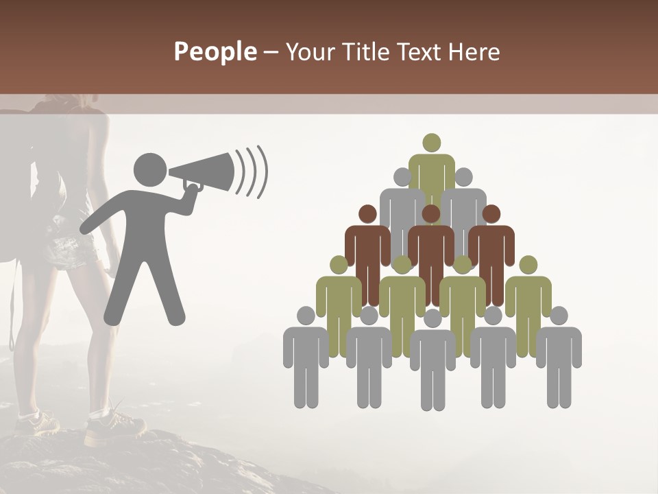 Cross Country Sport Mountain PowerPoint Template