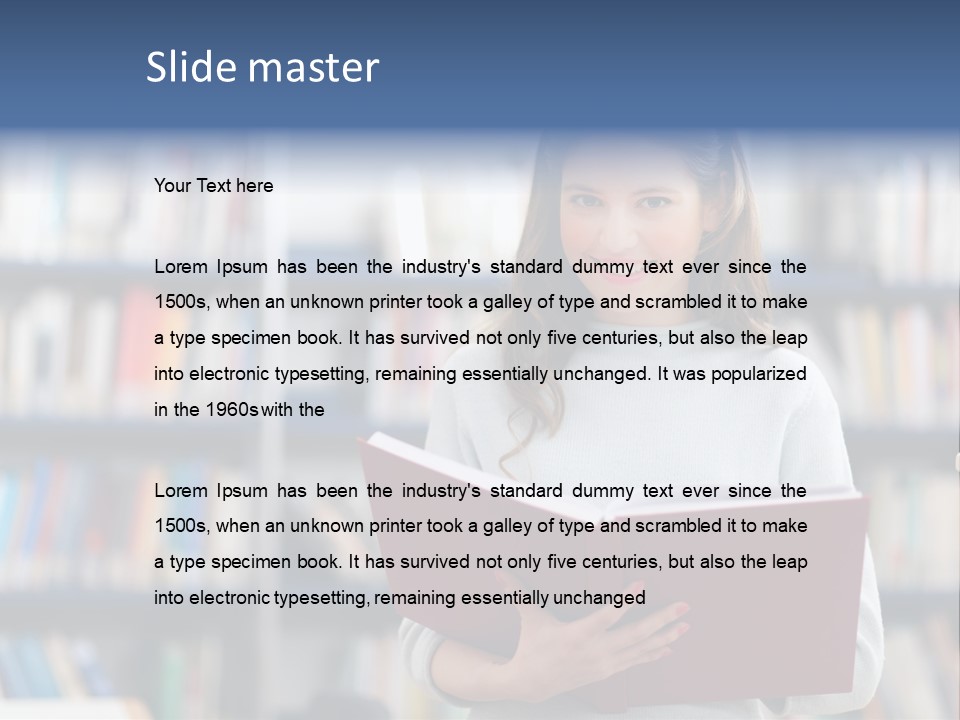 Color Student Literature PowerPoint Template