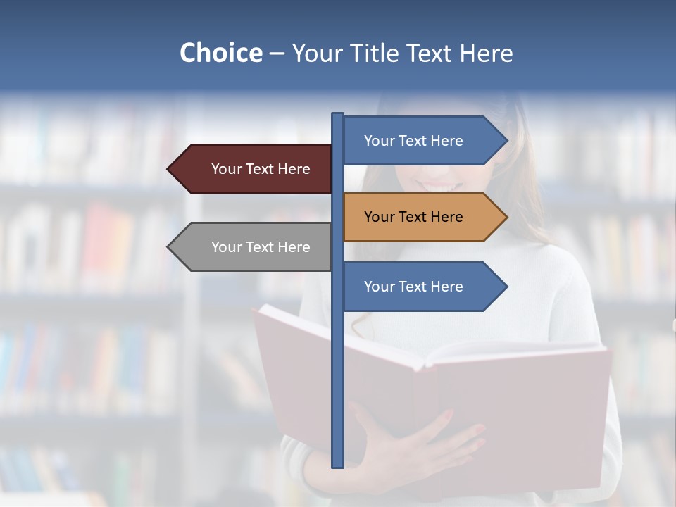 Color Student Literature PowerPoint Template