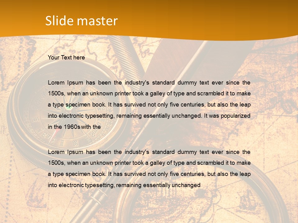 World Grungy Design PowerPoint Template